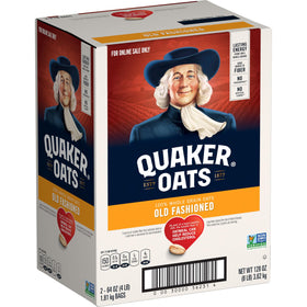 Quaker Old Fashioned Oats bowl ready for a fiber-rich breakfast