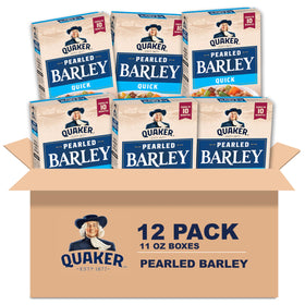 Quaker Quick Barley pack-shot showing all-natural barley for soups and meals