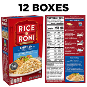 Quaker Rice-A-Roni lower-sodium chicken cooking in 15 minutes, ready to serve.