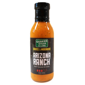 Quaker Steak and Lube Arizona Ranch Wing Sauce bottle for bold wing flavor.