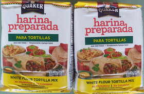 Quaker tortilla flour 4 lb bag two-pack, front view for easy meal prep