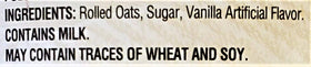 Three containers of Quaker Vanilla Instant Oats with 100 percent whole grains.