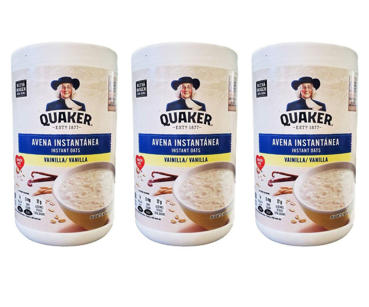 Quaker Vanilla Instant Oats 3-pack ready for a quick breakfast.