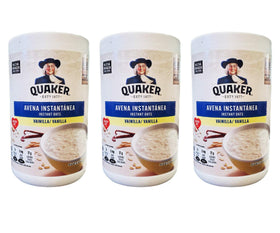 Quaker Vanilla Instant Oats 3-pack ready for a quick breakfast.