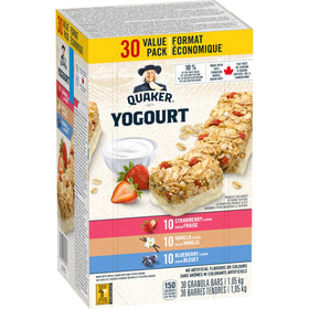 Quaker Yogurt Granola Bars strawberry flavor on-the-go snack for busy days
