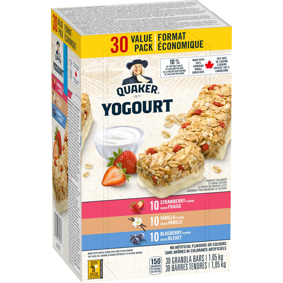 Quaker Yogurt Granola Bars strawberry flavor on-the-go snack for busy days