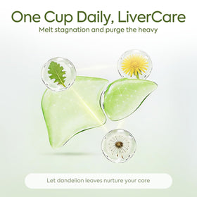 QualiLife Dandelion Leaf Tea steeping cup illustrating rich, earthy aroma.
