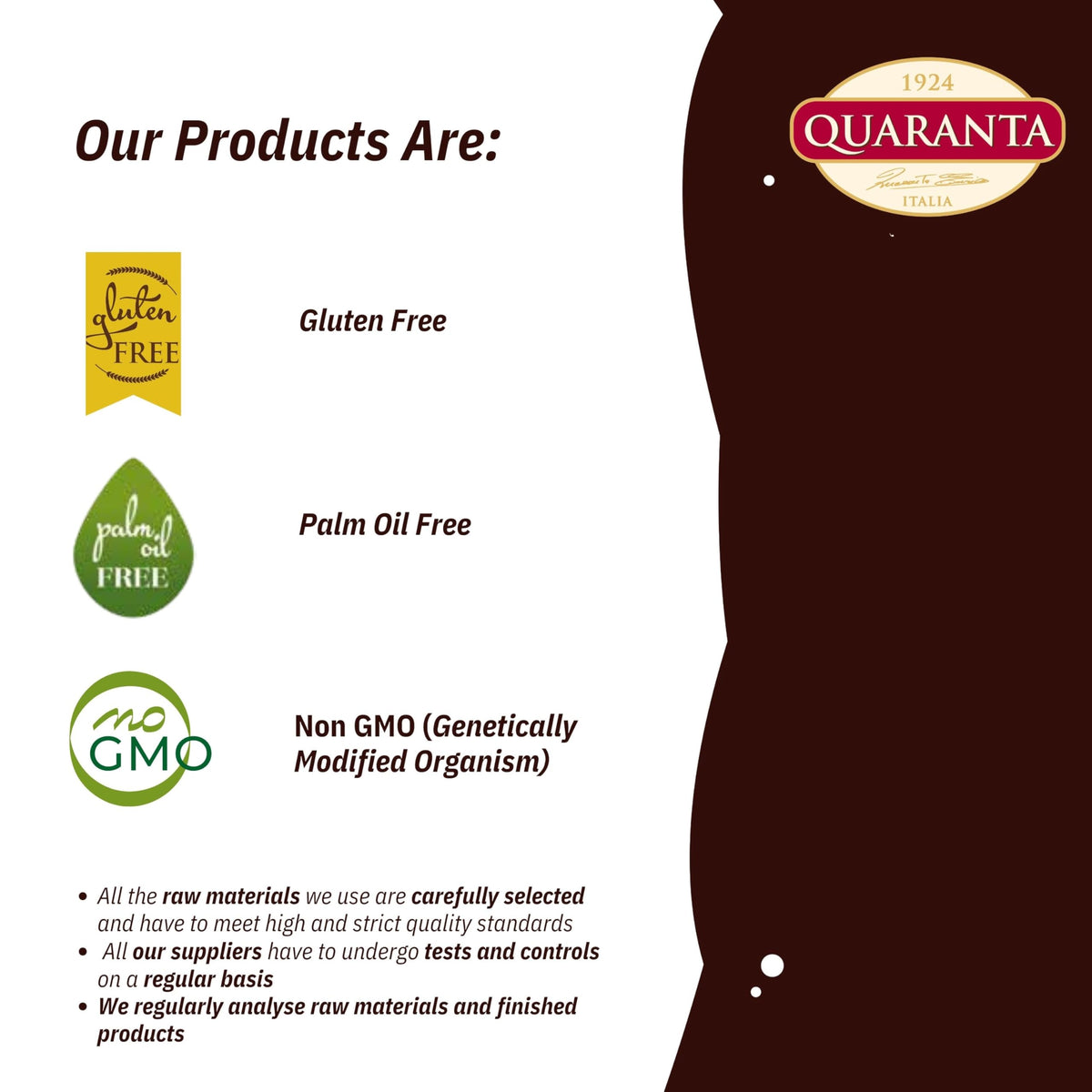 Quaranta almonds-hazelnuts close-up showing premium nuts and chewy nougat.