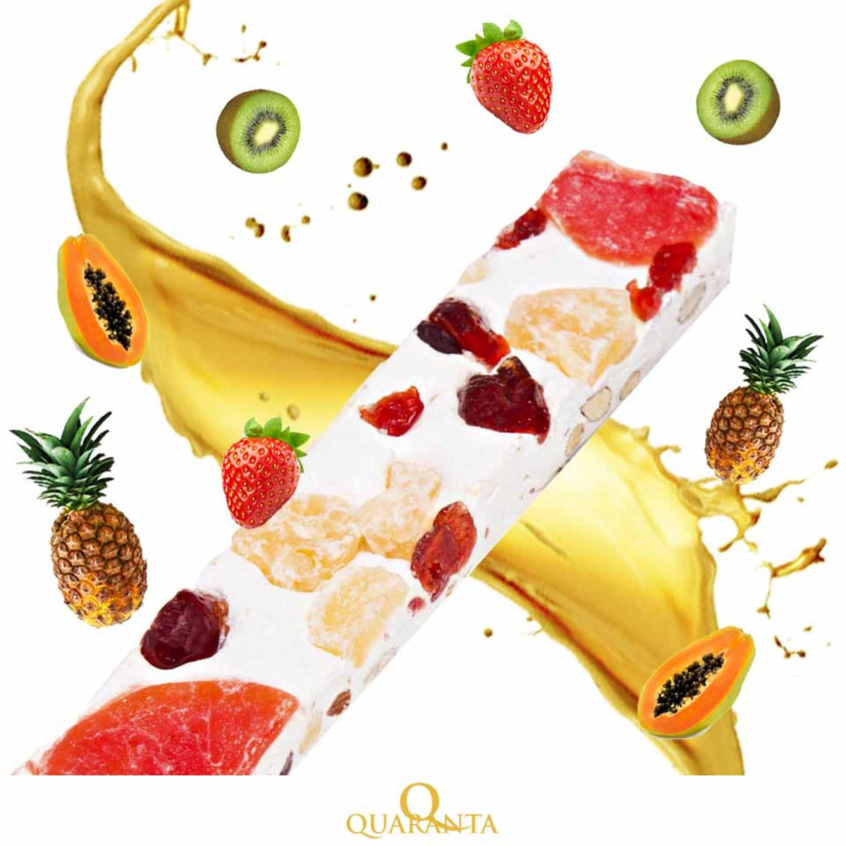 Quaranta Sour Cherry bar delivering bold tang with premium nuts.