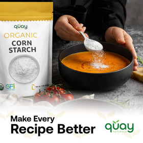 Quay Naturals corn starch vegan-friendly option supports clean-label cooking.