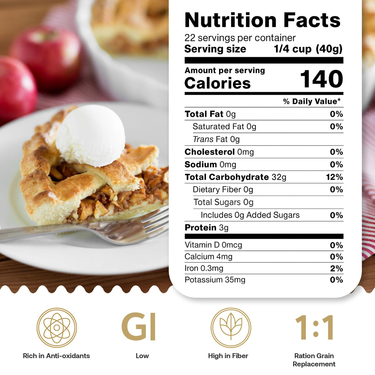 Quay Naturals gluten-free sorghum flour in a bowl for pancakes.
