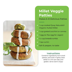 Quay Naturals hulled millet baking muffins for a hearty snack
