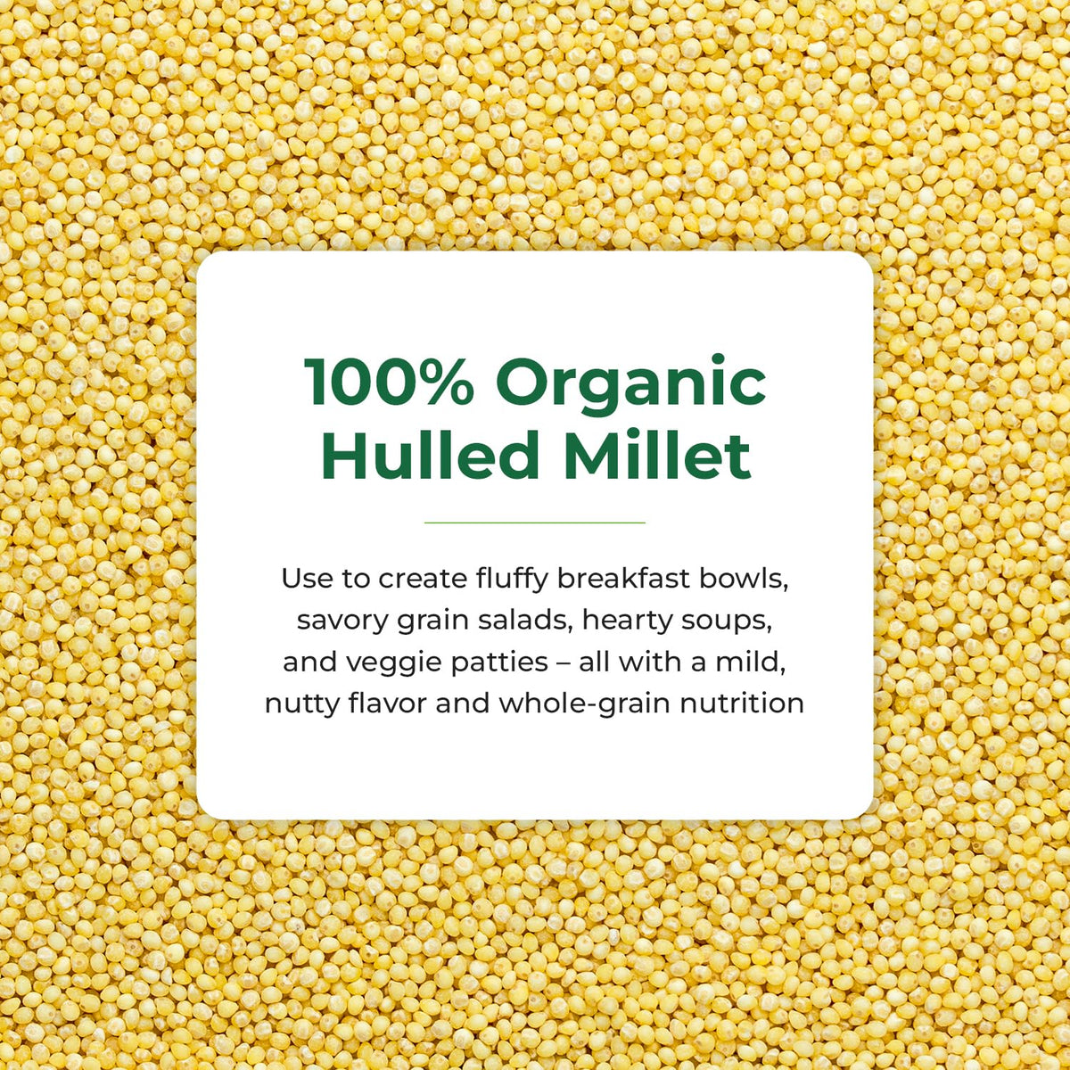 Quay Naturals hulled millet mixed with vegetables in a bowl