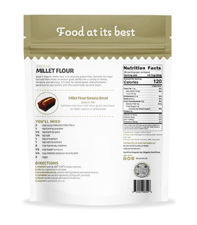 Quay Naturals millet flour with fine stone-ground texture ready for smooth batters