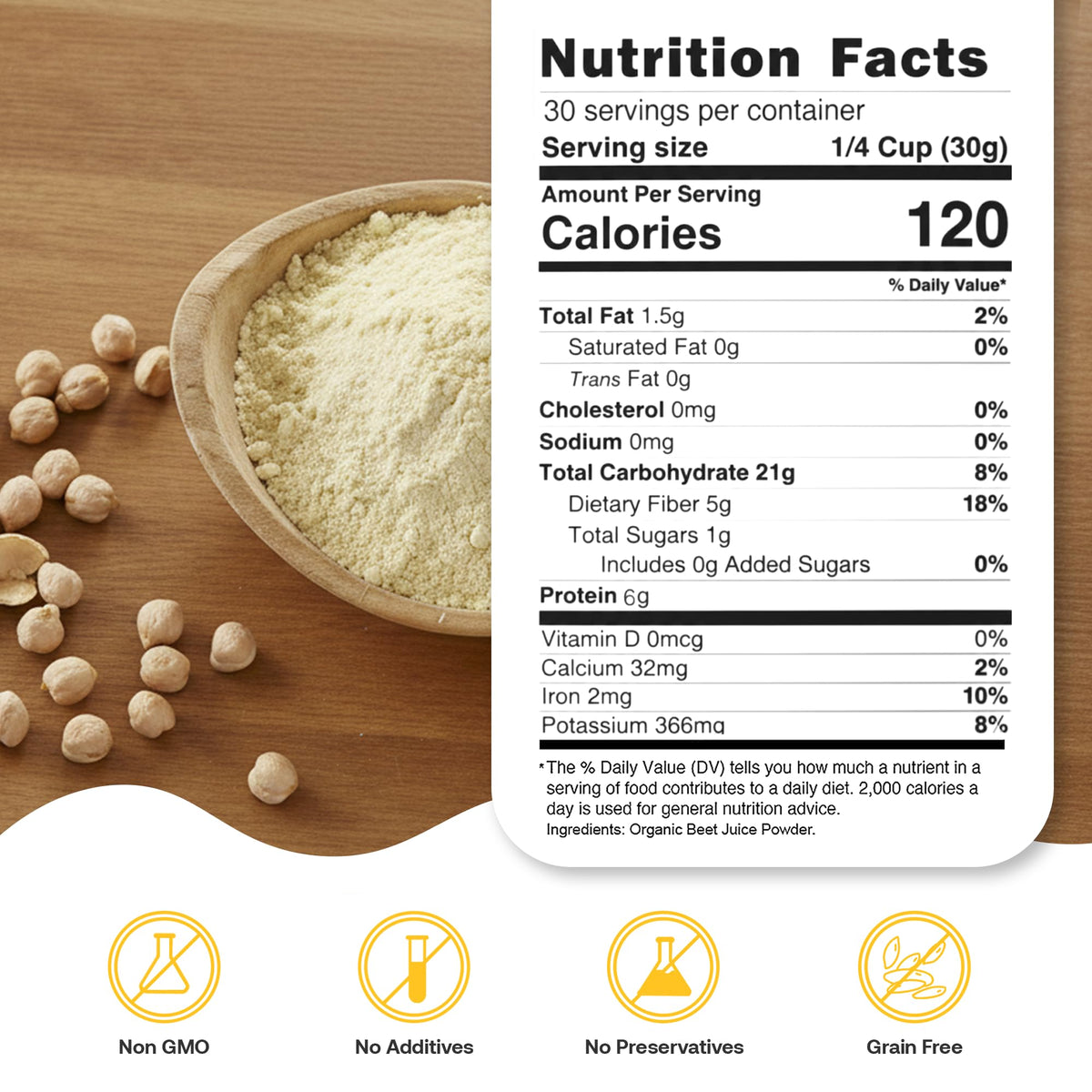 Quay Naturals organic chickpea flour flatbread dough for grain-free meals.