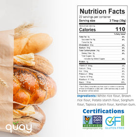 Closeup of organic ingredients in Quay Naturals blend supporting clean baking.