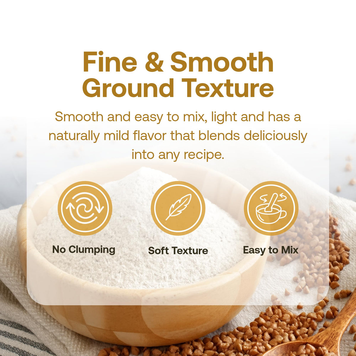 Quay Naturals organic, non-gmo buckwheat flour for clean baking.
