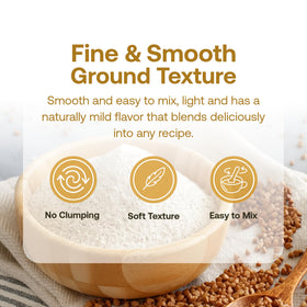 Quay Naturals organic, non-gmo buckwheat flour for clean baking.
