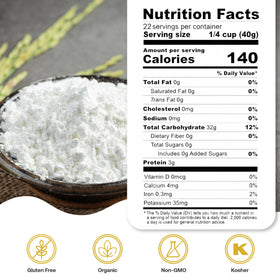 Quay Naturals rice flour used in baking idea or dough preparation
