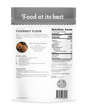 Close-up of Quay Naturals Tigernut Flour powder texture for smooth batters.