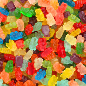 Queen City Candy Cave assorted fruity gummy bears displayed for parties