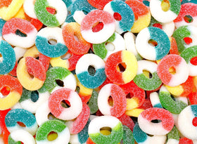 Queen City Candy Cave Apple gummy rings for a bright, fruity bite