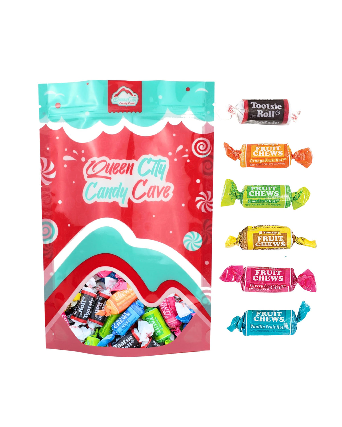 Queen City Candy Cave lime flavored mini chew adds a crisp bite.
