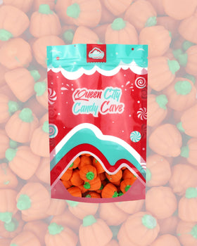 Queen City Candy Cave autumn candy display ideal for harvest tables.