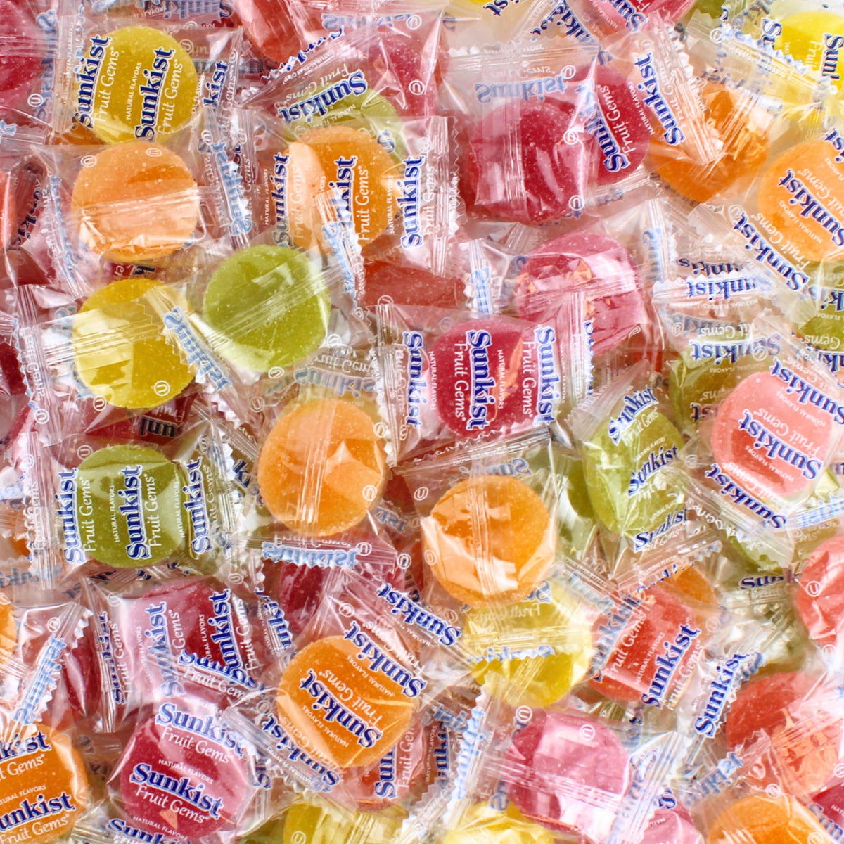 Queen City Candy Cave Bright Sunkiss Fruit Gems in a 1 lb bag for sunny snacking