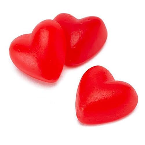 QUEEN CITY CANDY CAVE Cherry JuJu red gummy hearts ideal for party bowls and candy jars.