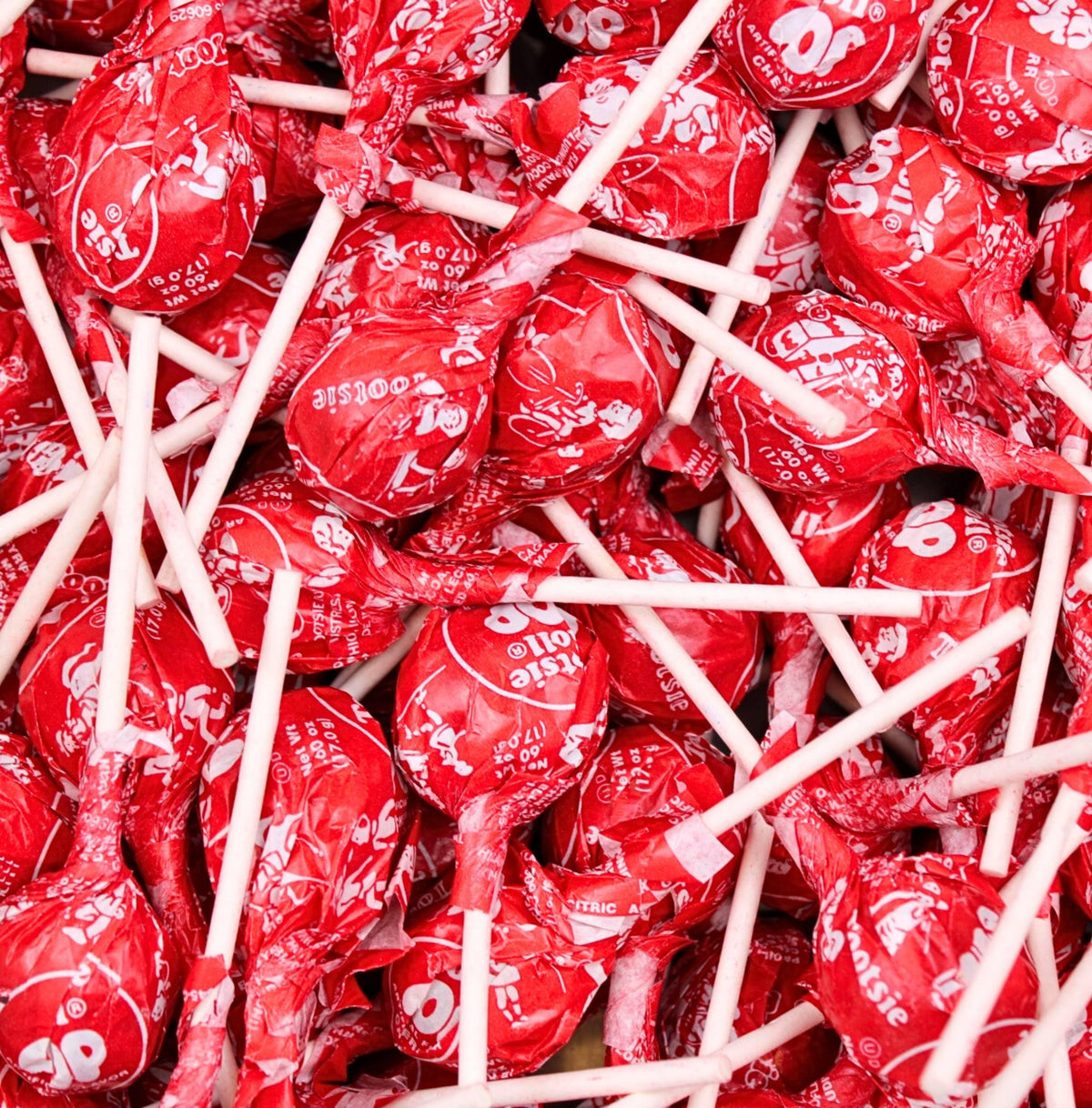 QUEEN CITY CANDY CAVE cherry-tootsy suckers all-red 1lb bulk for parties