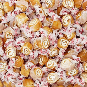 Queen City Candy Cave creamy caramel swirl taffy in bulk packaging for sharing