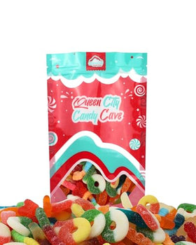 Queen City Candy Cave dessert gummies variety pack satisfies sweet cravings.