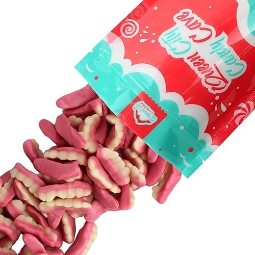 Queen City Candy Cave Fruity Edible Gummy Teeth packaged in a ready to share treat