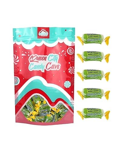 Queen City Candy Cave Green Apple Jolly in a resealable bag preserves freshness.