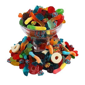 Queen City Candy Cave gummy worms collection adds fun to movies and parties.