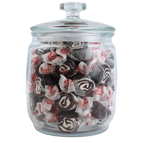 Queen City Candy Cave Halloween goody bags with black licorice swirl taffy.
