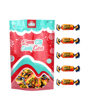 Honey almond taffy close-up highlighting fall flavors