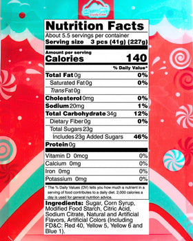 Queen City Candy Cave jelly fruit slices variety pack, assorted flavors at a glance.