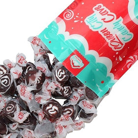 Queen City Candy Cave Licorice Swirl taffy closeup, creamy texture suitable for gift baskets.