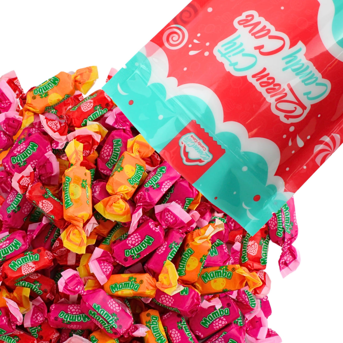 Queen City Candy Cave Mamba strawberry flavor for fruity snacking.