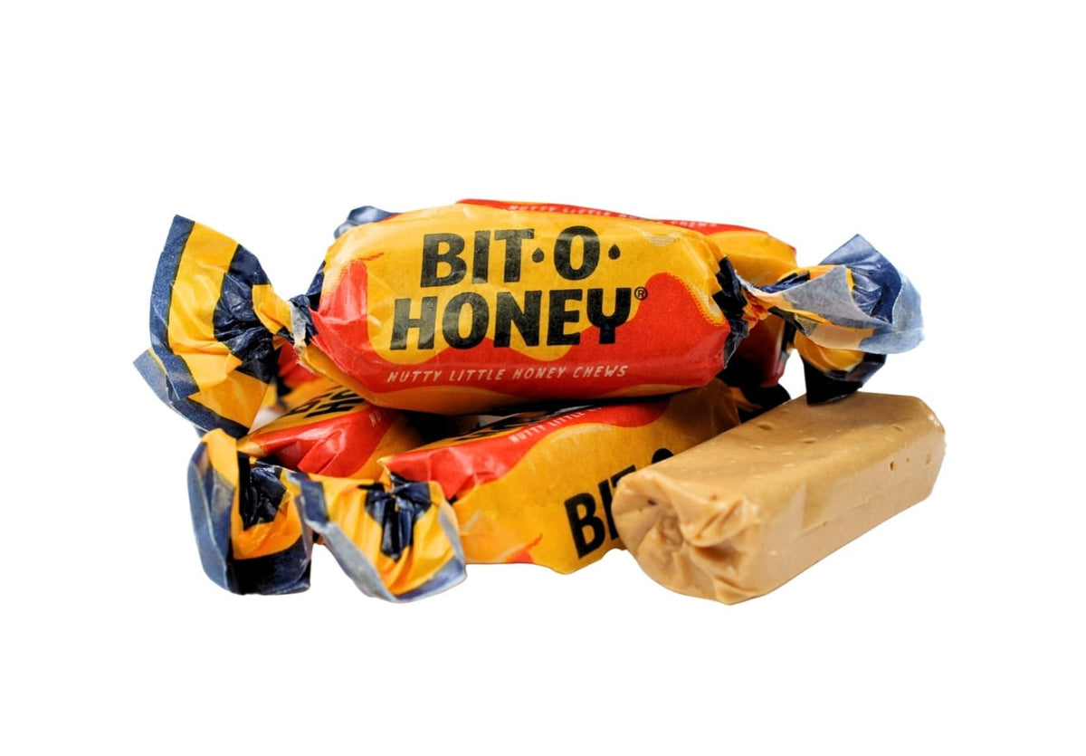 Old-fashioned Bits O Honey packaging on display