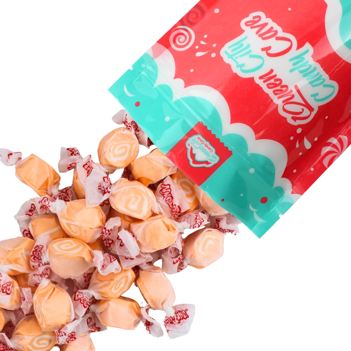 Queen City Candy Cave individually wrapped orange cream taffy for party favors