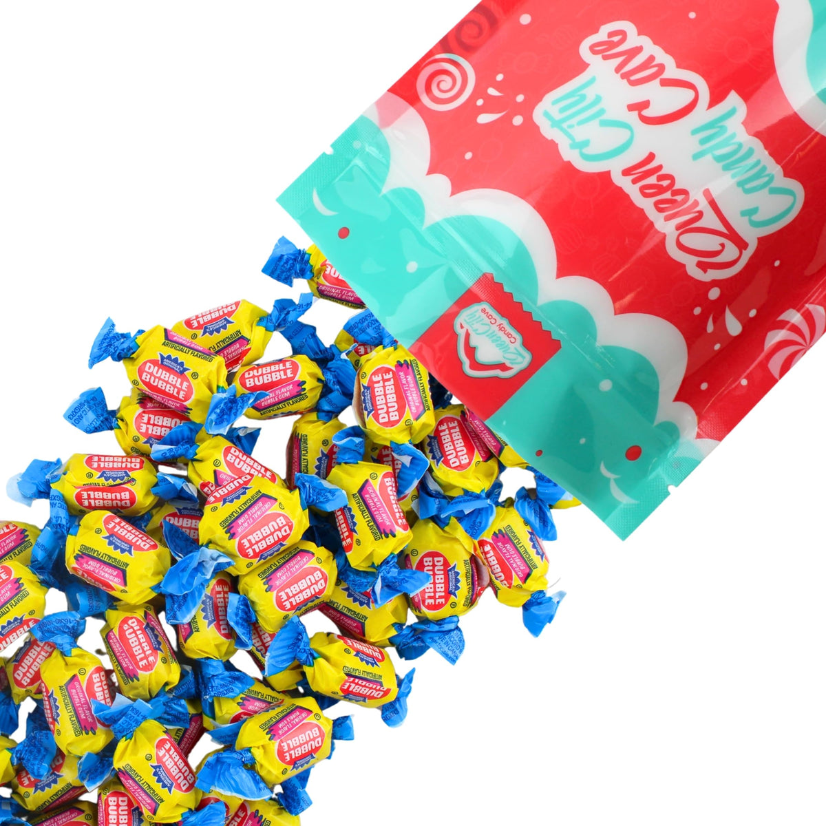 Queen City Candy Cave original flavor gum piece, individually wrapped