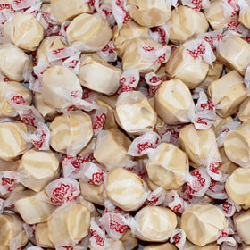 Queen City Candy Cave peanut butter taffy, individually wrapped, ideal for gifting and party favors.