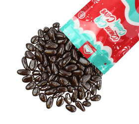 Queen City Candy Cave plump California raisins with rich dark chocolate coating