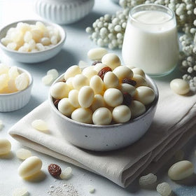 Colorful, creamy-coated raisins from Queen City Candy Cave for snack platters.