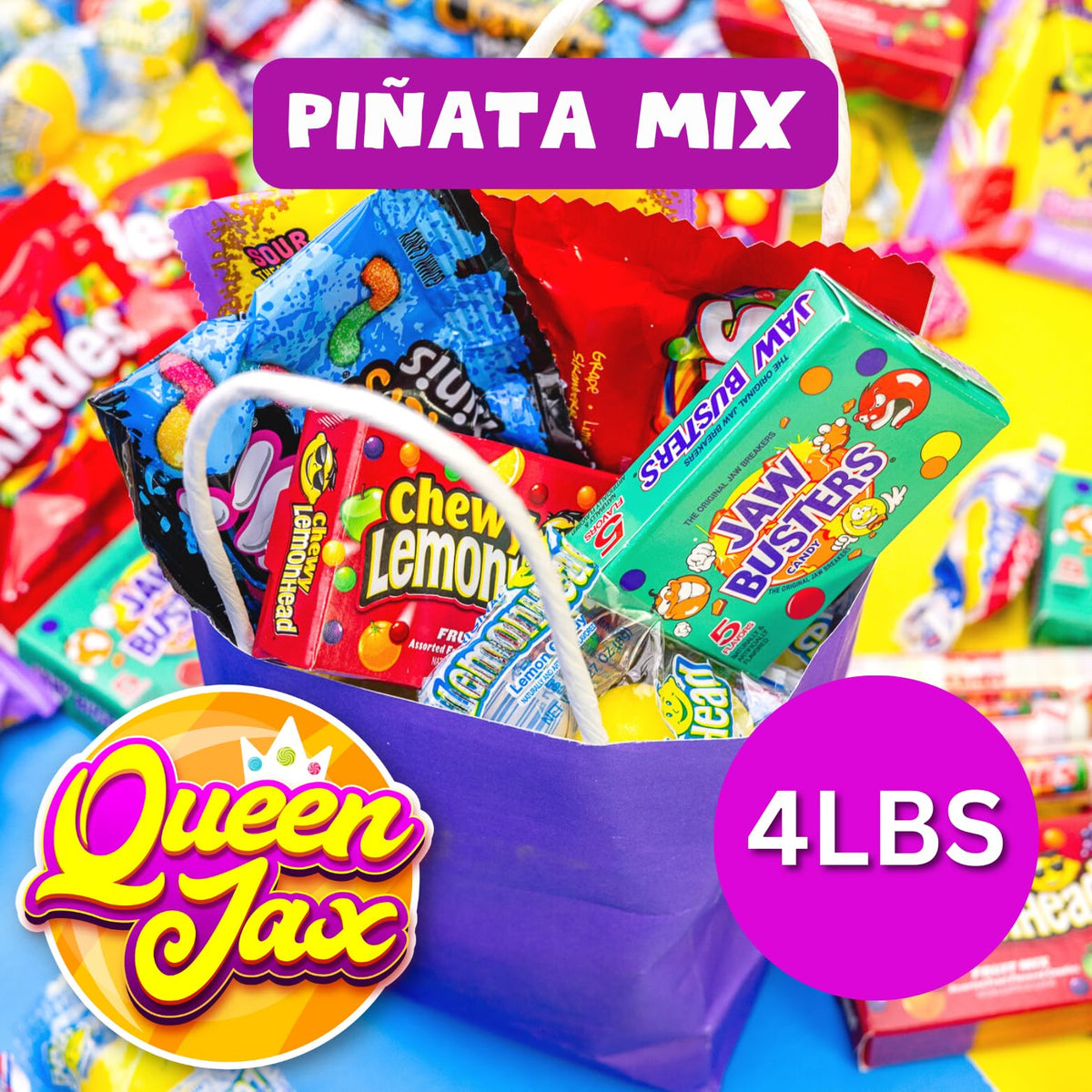 Queen Jax assorted candies bulk 3 presents a variety ideal for piñata stuffing.