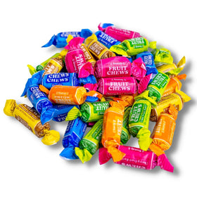 QUEEN JAX Fruit Chews assorted flavors in a 5 lb bulk bag for sharing.