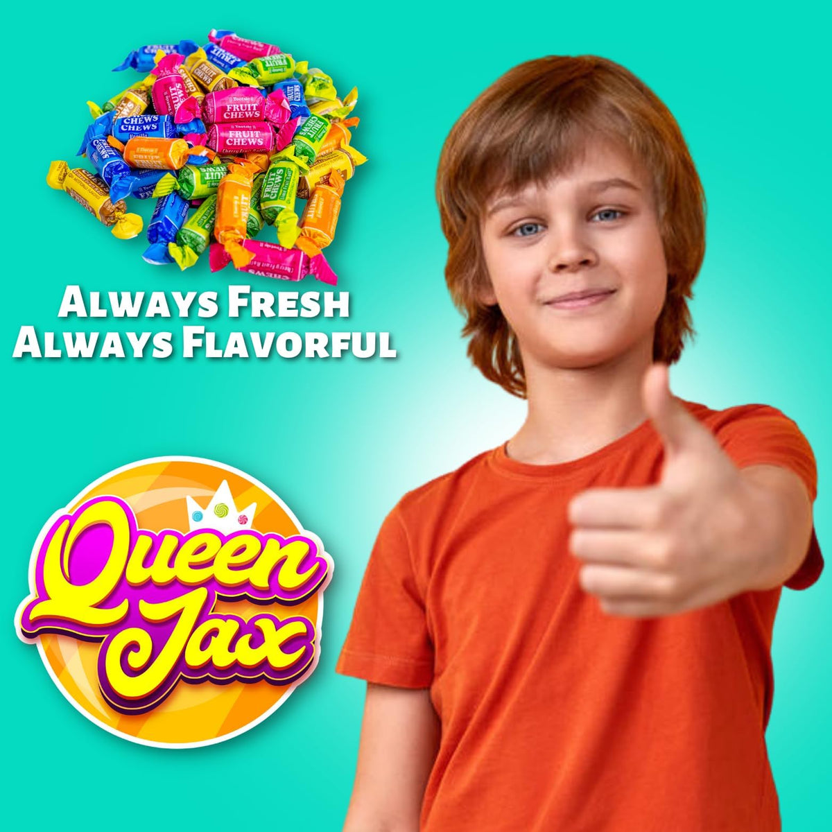 QUEEN JAX Fruit Chews gluten-free ingredients for dietary-conscious snacking.